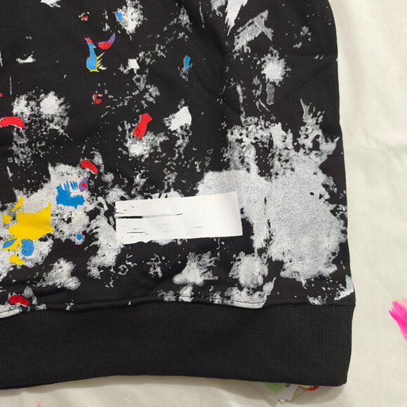 Off-White White Print Black Hoodie - Picture 3 of 8